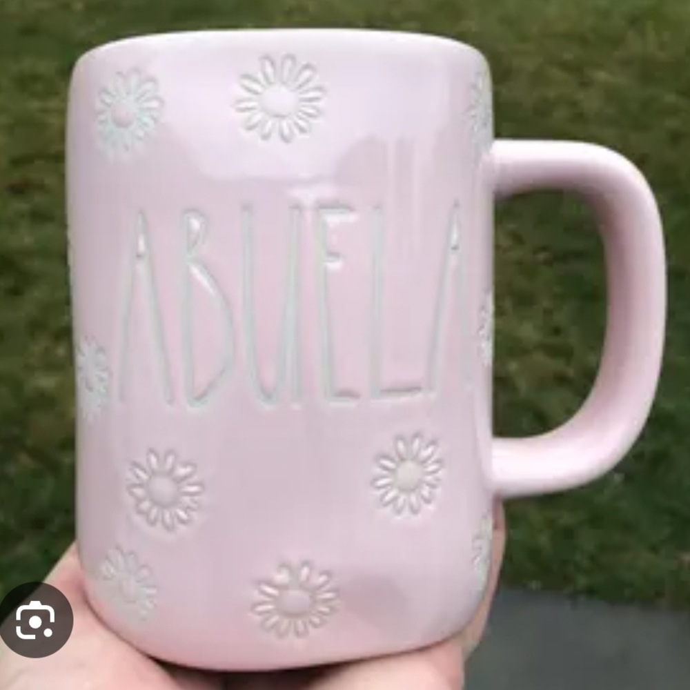 Rae Dunn Pink and White Floral Mug